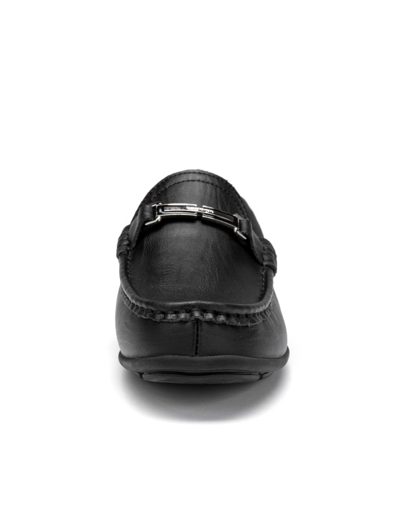 Go Tour Menâ€™s Casual Leather Fashion Slip on Loafers Shoes Black A 8.5/42 - Image 3
